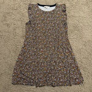 EUC LOFT swing dress, navy floral, sz PXL